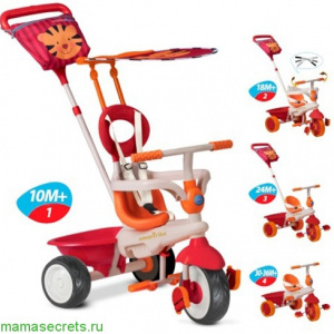 Детский трехколесный велосипед с ручкой SmartTrike